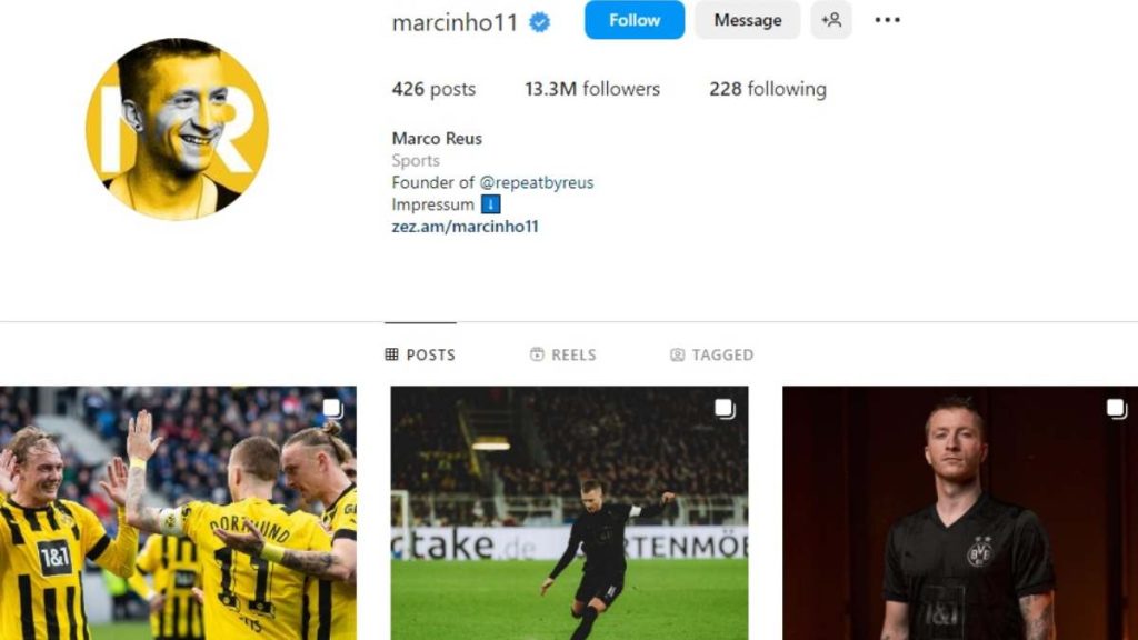 Marco Reus Social Media