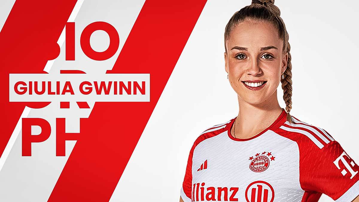CORRECTION PLAYER NAME Bayern's Giulia Gwinn heads the ball during