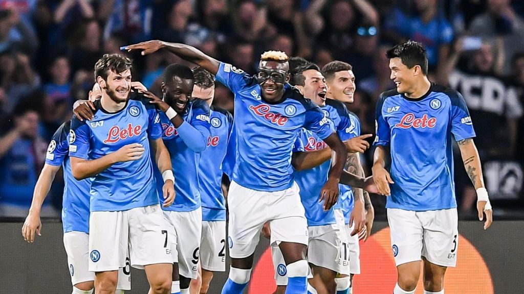 Home Napoli kit in the 2023-2024 season