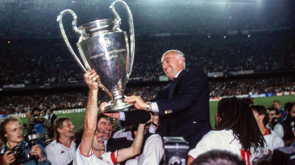 Managers with Most UCL Trophies Arrigo Sacchi